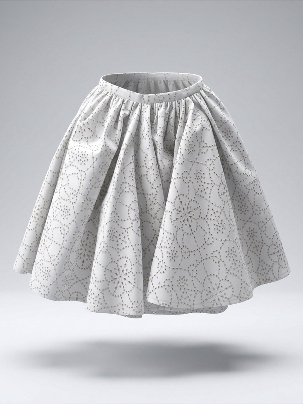Alaia Embroidered Flared Skirt